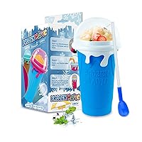 Slushie Maker Cup, Quick Frozen Magic Cup 500ml Slushy Cup Silicone Smoothies Squeeze Cup with Lid for Milk Shake, Fruit Juice, Cola (05A)