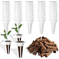 Cunhill 100 Pcs Hydroponic Plant Grow Sponges Pods Kit Root Plant Basket Seed Planting Kit Replacement Pod Cups Pot Hydroponic Pods for Garden Indoor Herb Hydroponic Growing System(Simple Style)