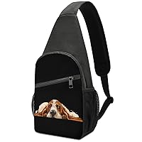 Dog Breed Basset Hound Crossbody Shoulder Bag Sling Backpack Travel Hiking Daypack Casual Chest Pack For Women Man One Size