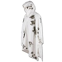 McGuire Gear German Style Snow Poncho, Heavyweight Cotton, White/Pine Camo, Imported