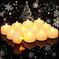 Raycare 3x24Pcs Flameless Flickering Tea Lights Candles Battery Powered, 200+Hour Electric Tealights Candles, for Votive, Halloween, Diwali, Christmas, Wedding Centerpiece Table Decor(72Pcs)