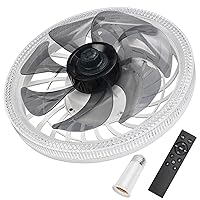 Ceiling Fan Light,Ceiling Fans with Lights and Remote 360° Rotatable 4 Speed Ceiling Fan Light Socket Dimmable 3 Color Round 12in Fan Light for Bedroom Living Room