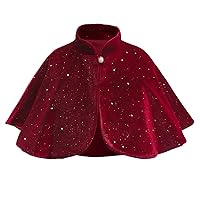 CHICTRY Kids Girls Velvet Shawl Bolero Jacket Princess Shoulder Cape Cardigan Shrug Dress Coat