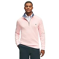 Brooks Brothers Men's Ribbed French Terry Long Sleeve Half-Zip Sweater