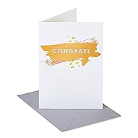 American Greetings Blank Congratulations Card (Orange Brushstroke)