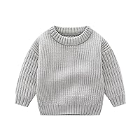 Toddler Long Sleeve Crew Neck Solid Knit Sweater Winter Clothes For Girls And Boys Baby Tops Clothes 14 Youth Boys Clothes