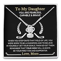 To My Daughter Encouragement Gift From Mom, Love Knot Necklace, Fearless and Capable Message Card
