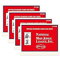 National Mah Jongg League 2024 Large Size Card - MahJongg Cards - Official Hands and Rules - 4 pcs