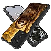 for Galaxy A42 5G Case Samsung M42 5G Case, Shockproof Rugged with Acrylic Hard Back, Military Grade Shockproof Slim Protective Phone Case for Samsung Galaxy A42 5G, Sloth on a Stick