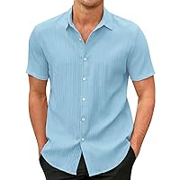 Mens Shirts Hawaiian Shirt for Men, Men's Vintage Button Down Bowling Short Sleeve Beach Funny, M XXXL