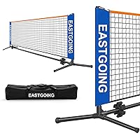 Eastgoing 10 ft Mini Portable Soccer Tennis Net | Pickleball Net System with Carrying Bag for Driveway Backyard. Easy Assemble Beach Tennis Net | Tennis Practice for Indoor and Outdoor