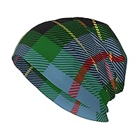 Unisex Beanie Hat Buchanan Plaid Tartan Pattern Warm Slouchy Knit Hat Headwear Gift for Adult