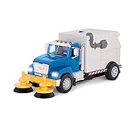 Standard 1/16 Scale – Electric Street Sweeper Toy Truck – Large Realistic Toy Car with Open-able Doors, Spinning Brushes & More – Kids Play Vehicle for Age 3+