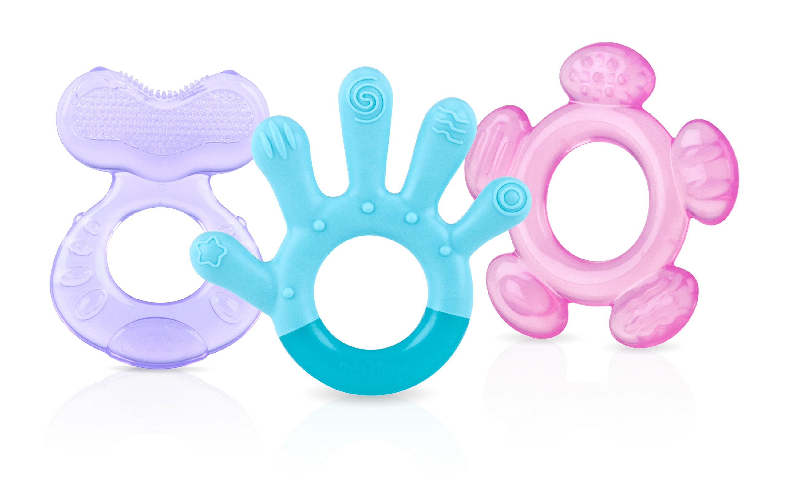Nuby 3 Step Soothing Teether 3 Piece Set, BPA Free - Assorted Color