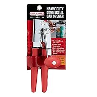 Chef-Master Commercial Can Opener, Heavy Duty Can Opener Manual for Large Cans With Anti-slip Grip, Kitchen Can Opener, Bottle and Can Opener, Professional Can Opener With Crank Handle (90056)