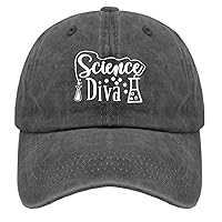 Science Diva Hat Custom Hats for Men Pigment Black Black Bucket Hat Gifts for Boyfriends Outdoor Caps