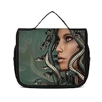 Greek Mythology Medusa Toiletry Bag Hanging Wash Bag Travel Makeup Bag Organizer Cosmetic Bag for Women Men