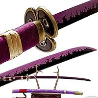  9.8'' Dracule Mihawk Cosplay Katana Sword Metal Anime Sword  Cross Sword Figure Japanese Kinfe Katana Model Collection Desk Decoration  Gift Blue : Sports & Outdoors