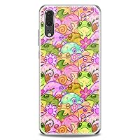TPU Case Replacement for Huawei Mate 40 P50 P30 P20 P10 Plus 20X Nova 8 Pro Frogs Mushrooms Colorful Print Clear Cute Design Flexible Soft Silicone Lightweight Slim fit Froggy