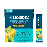 Liquid I.V.® Hydration Multiplier® - Lemon Lime - Hydration Powder Packets | Electrolyte Powder Drink Mix | Convenient Single-Serving Sticks | Non-GMO | 1 Pack (16 Servings)