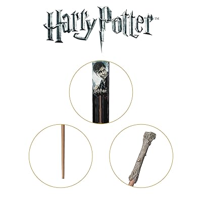  The Noble Collection - Harry Potter Wand in A Standard Windowed  Box - 14in (35.5cm) Wizarding World Wand - Harry Potter Film Set Movie Props  Wands : Toys & Games