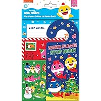 01.70.40.005 Baby Shark Letter to Santa Pack | Also Includes Door Hanger, Stickers, and Envelope | Perfect for Christmas, Multicoloured, 26cm x15cm