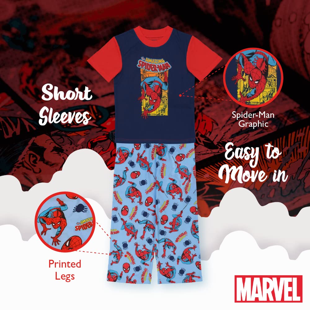 Marvel Boys' The Avengers 5-Piece Loose-fit Cotton Pajamas Set