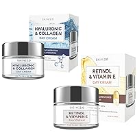 Moisturizer Facial Day Cream Moisturizer Value Set - Retinol and Vitamin E, Hyaluronic Acid and Collagen