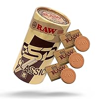 RAW Terracota Humidifying Stones - 3 Pack + RAW Classic King Size Pre Rolled Cones - 100 Pack