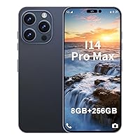 Unlocked Android Phone A14 ProMax Smartphone 8-core 8GB+256GB Cell Phone 24MP+50MP Camera Pixels 6800mAh Battery for Extended Standby 6.7-inch HD Screen Mobile Phone 5G Dual SIM Card (Deep Sea Blue)