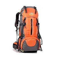 50L Large Camping Hiking Backpack, Light Hiking Large Capacity Outdoor Sports Hiking Bag Waterproof (orange)