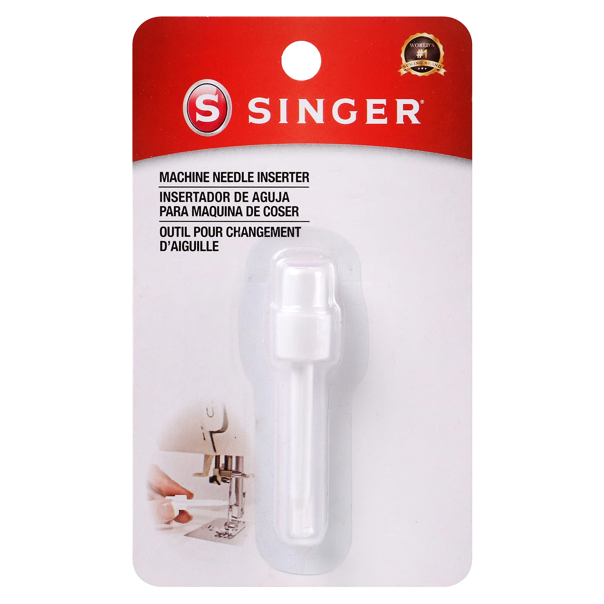 SINGER 00798 Universal Sewing Machine Needle Inserter, White