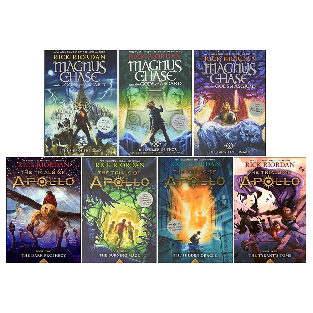 Trials of Apollo & Magnus Chase Series 7 Books Collection Box Set by Rick Riordan