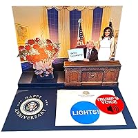 Donald Pop Up Anniversary Card with Light & Sound, Funny Anniversary Card for Parents, Says Happy Anniversary in Trump's Real Voice, Anniversary Cards for Him, Anniversary Card for Couple and Husband