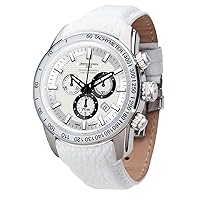 JG3700-33 White w/ Silver Swiss Chronograph Watch