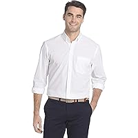 IZOD Men’s Performance Comfort Long Sleeve Solid Button Down Shirt