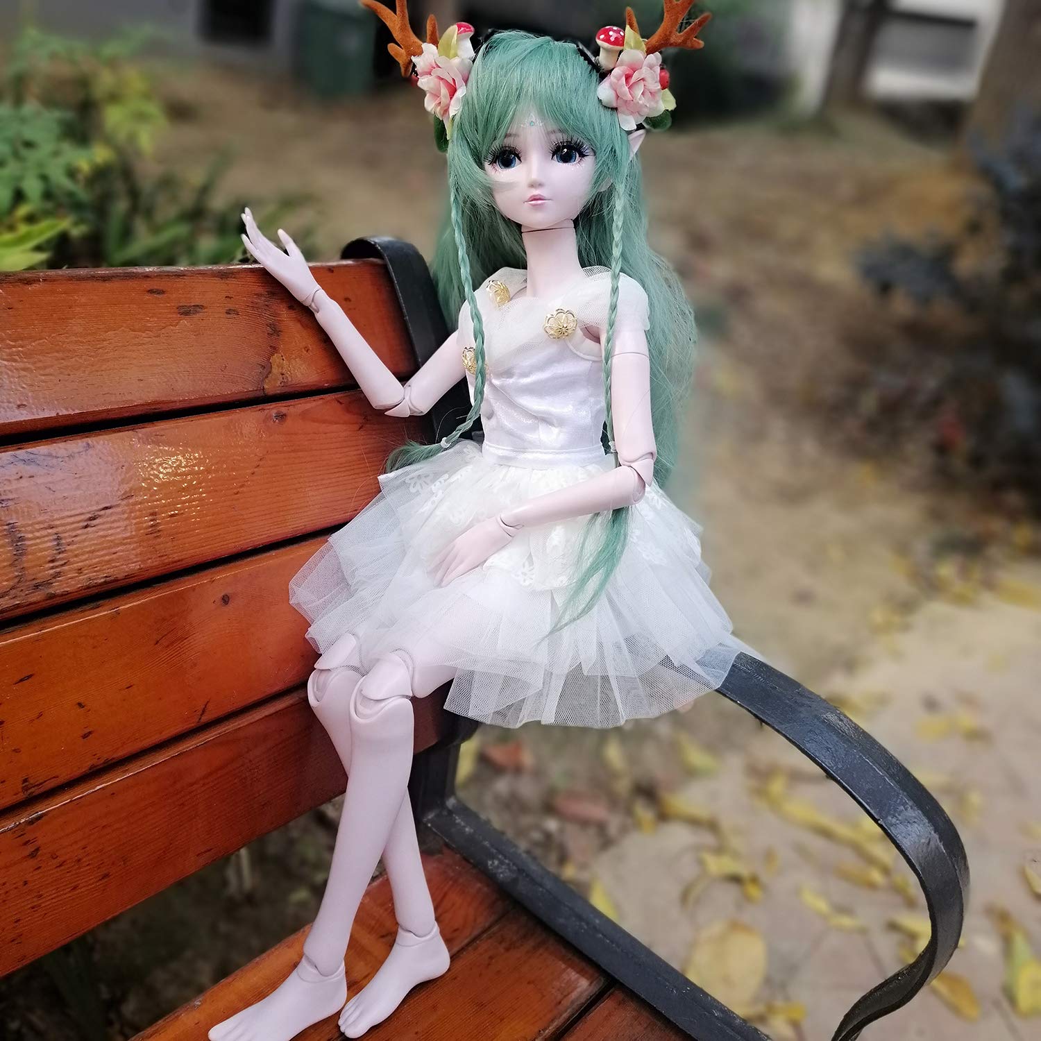 EVA BJD Green Deer 1/3 BJD Doll Spirit Demon Girl 24inch 60cm 19 Ball Jointed Dolls Baby Doll Toy Gift for Child