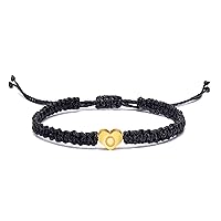 𝐇𝐞𝐚𝐫𝐭 𝐈𝐧𝐢𝐭𝐢𝐚𝐥 𝐁𝐫𝐚𝐜𝐞𝐥𝐞𝐭𝐬 for Women Gifts - 𝟐𝟔 𝐋𝐞𝐭𝐭𝐞𝐫𝐬 Initial Charms Bracelet Handmade Rope Braided Adjustable Jewelry for Mom Daughter Birthday Jewelry 𝐆𝐢𝐟𝐭 for Women Teen Girls