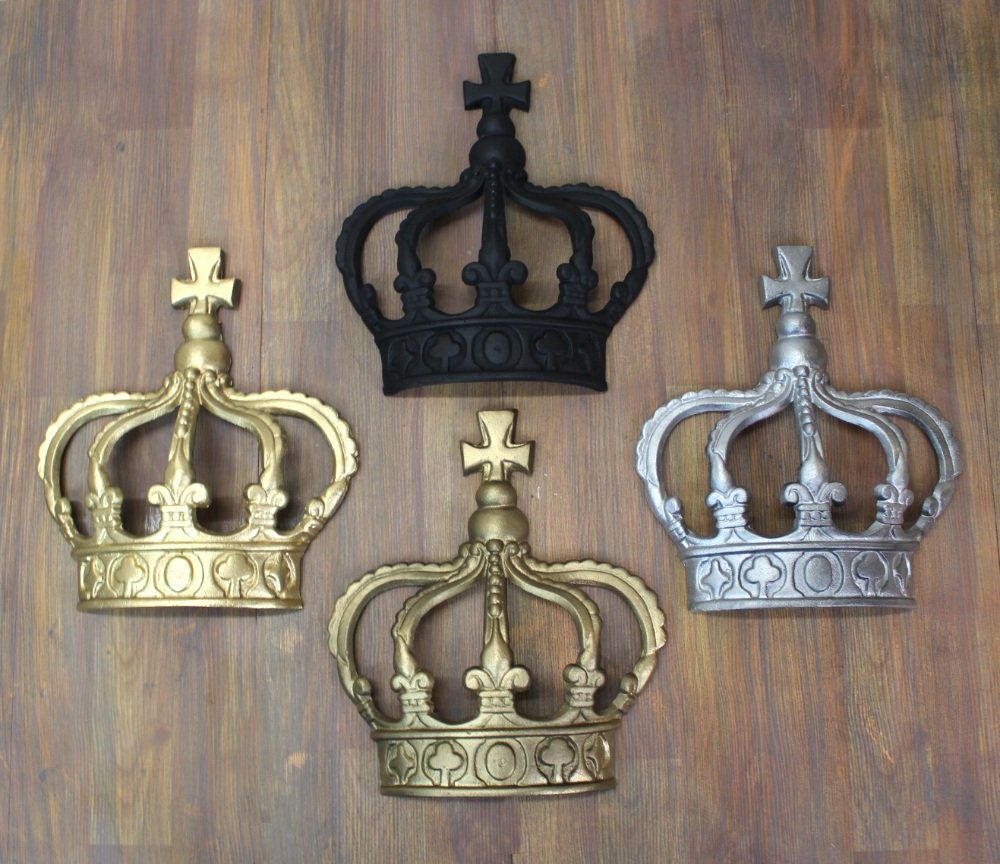 King Crown or Queen Prince Wall Art Princess Metal England Choose Color After Buying