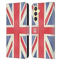 Head Case Designs Union Jack London Best Leather Book Wallet Case Cover Compatible with Samsung Galaxy S23 FE 5G