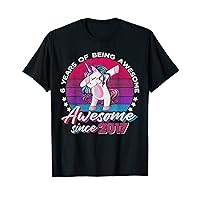 6 Years Old Dabbing Unicorn Gifts 6th Birthday Girl Party T-Shirt