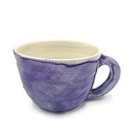 Ceramic Purple Mug, Pottery Coffee Cup with Handle, for Men or Women