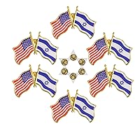 America Israel Flag Lapel Pins American Flag Pin National American Friendship Israel US USA I Stand with Israel Flag Pins 6PC