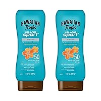 Hawaiian Tropic Island Sport Sunscreen Lotion, Ultra Light, High Performance Protection, SPF 50, 8 Ounces