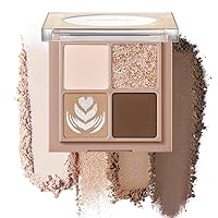 4 Color Eyeshadow Palette Makeup Set, Nude Neutral Eye Makeup, Matte Naked Eyeshadow Palette, Glitter Shimmer Eyeshadow Contour Palette,Great for Travel, 01