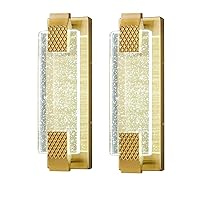 Crystal Wall Sconces Set of 2 Dimmable Dimmable Wall Light Fixture Industrial Modern Bubble Glass Shade Sconce Lighting Gold Indoor Stairway Wall Mount Lamps Lighting
