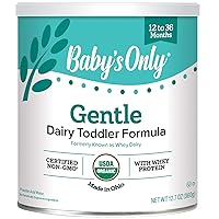 Baby's Only Organic Dairy with Whey Toddler Drink, Milk Powder with Extra Whey Protein, Iron, Vitamin D, Toddlers 12 Months Old and Up, Organic Toddler Drink, Easy to Digest, 12.7 oz, 1 Pack