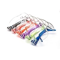 ANSI Z87.1 EN166 Certified Kids Safety glasses, Kids goggles, Scratch, Impact and Ballistic Resistant Safety Goggles with Clear Lens assorted color frame, Child Youth Size, 6 Pairs