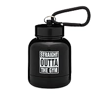 ONMYWHEY - Protein Powder & Supplement Funnel Keychain, Portable To-Go Container for The Gym, Workouts, Fitness, & Travel - TSA Approved, Straight Outta The Gym