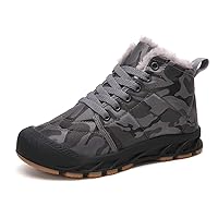 CAIWEI Boys Girls Snow Boots Waterproof Slip On Fur Lined Sneakers Winter Warm Shoes